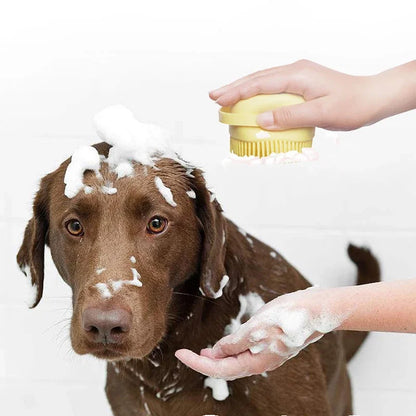 Pet Bath and Massage Gloves – Soft and Safe Silicone Brush for Dogs and Cats